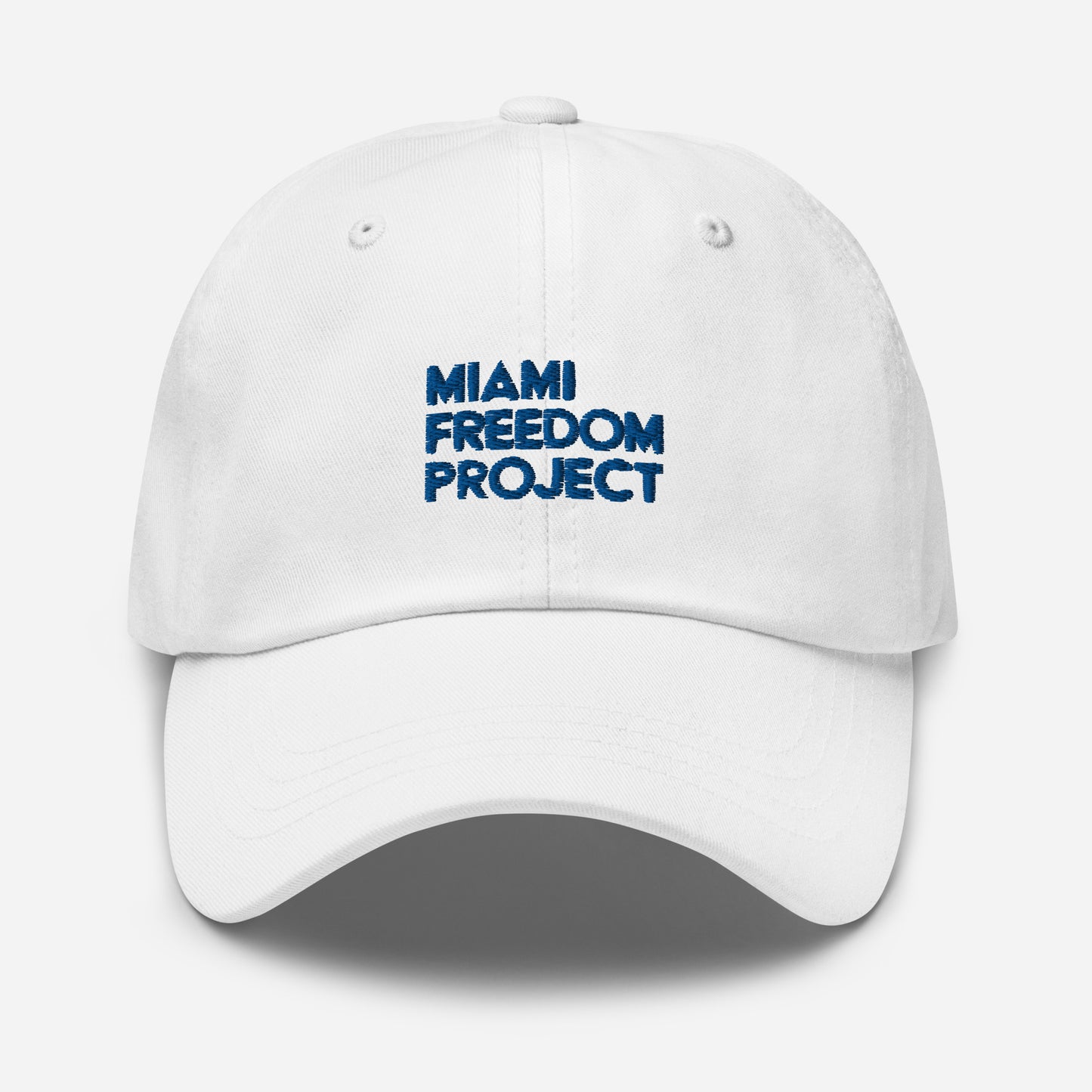 Embroidered Dad Hat | White